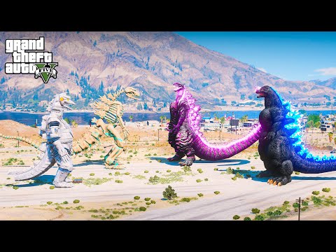 TA 5 Mods: Heisei Godzilla & Shin Godzilla vs Showa Mechagodzilla & Skeleton Godzilla