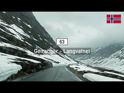 Driving in Norway: Riksvei 63 from Geiranger to Langvatnet