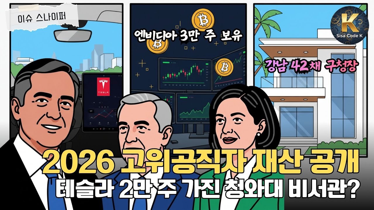 테슬라 2만 주에 강남 42채? 2026 공직자 재산 공개 ‘역대급’ 포트폴리오