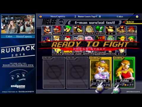 Runback 2016 Melee Singles Buster Losers Top 8 - SleezyCapeezy (Sheik) vs Cakes (Peach)