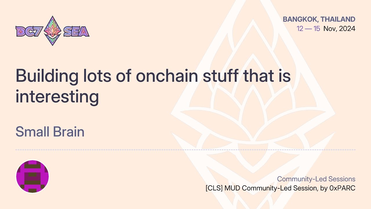 Building lots of onchain stuff that is interesting preview