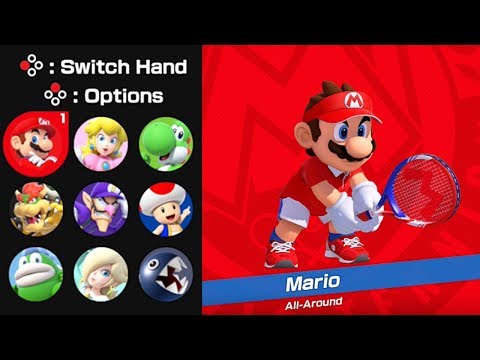 Mario Tennis Aces DEMO - All Characters
