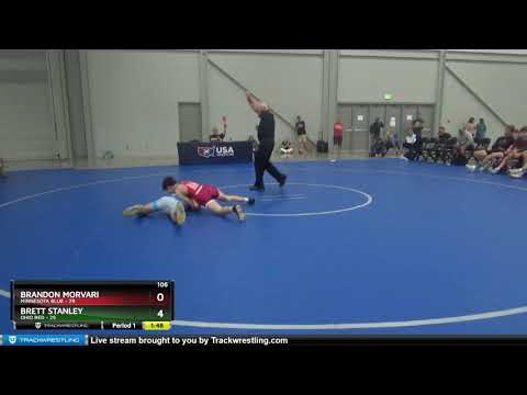 [boutNo] 106 Brandon Morvari Minnesota Blue Vs Brett Stanley Ohio Red