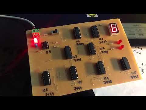 Thiết kế mạch đếm nghịch,nhị phân,đồng bộ Kđ = 8,sử dụng D-FF hiển thị kết quả đếm trên LED 7 thanh