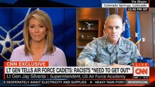 CNN Brooke Baldwin Interview with Lt Gen Air Force who told Cadets Racists need to get out