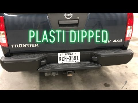 Plasti Dipped My Chrome Rear Bumper on My Nissan Frontier
