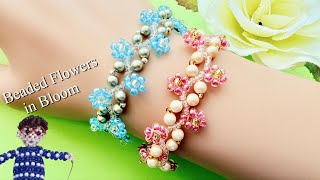 [311] 【脱・初心者！】うねうね可愛い小花ブレスレット立体感が映えるビーズアクセ