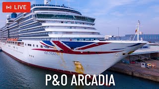 SHIPS TV - P&O Arcadia Cruise Ship Departing Port of Southampton (LIVE)