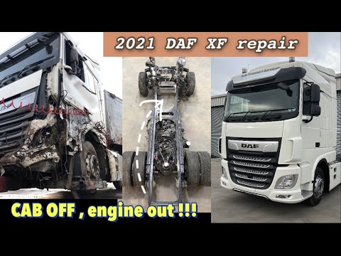 Thumbnail for Rebuilding a Wrecked 2021 DAF XF  160 hours to fix it !!!