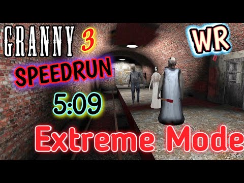 Granny 3 - Extreme mode [ 5:09, WR] glitchless speedrun Train Escape