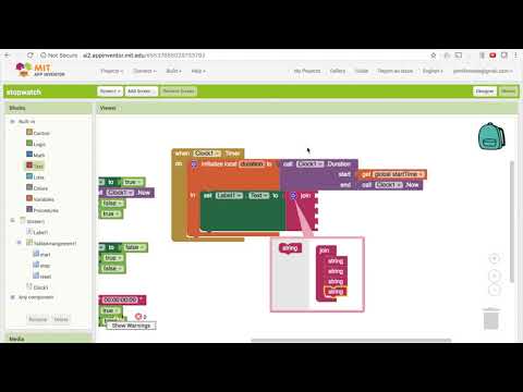 Lesson 6 Mit App Inventor App Inventor Stopwatch Tutorial Harmonies