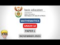 Gr 12 Maths Paper 1 2023