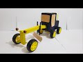 How To Make Cardboard JCB Motor Grader At Home DIY Mini Construction Vehicles