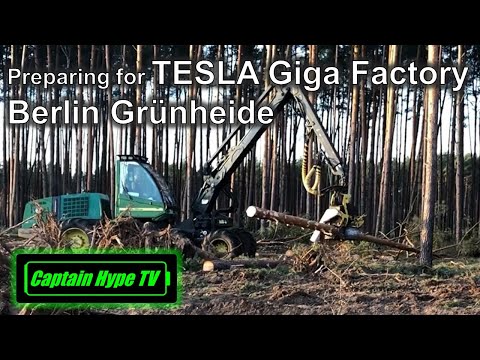 Visit to the construction site of the German TESLA Gigafactory 4 shortly before the shut down.