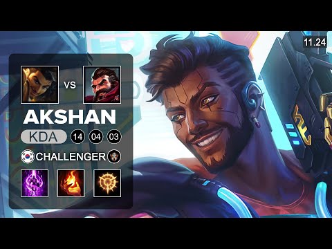 Akshan Top vs Graves - KR Challenger - PreSeason 12 Patch 11.24