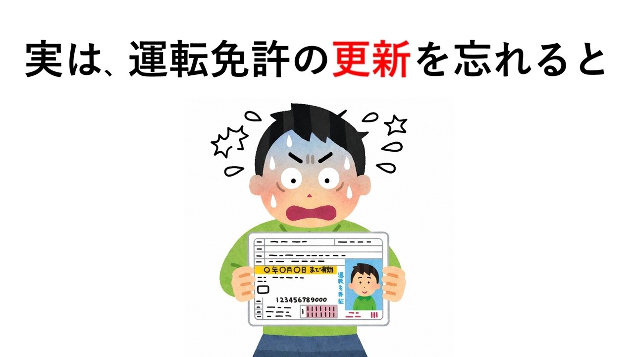 実は、運転免許の更新を忘れると○○【運転免許の雑学】