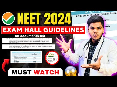 NEET 2024 Dress code क्या है?👚👖|Exam centre पे क्या ले के जाना है?Important Exam hall Guidelines?🤔