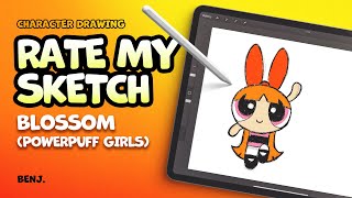 Drawing Blossom from Scratch – Powerpuff Girls Fan Art