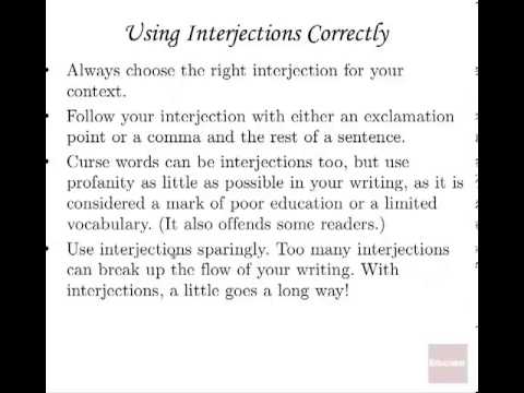 1 8   Interjections
