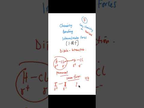 Bonding 7: Intermolecular forces. Vanderwaals force Copy Chemistry