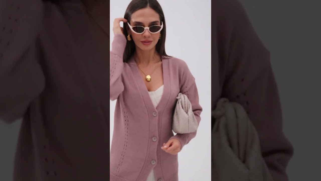 Knit Cardigan Rose