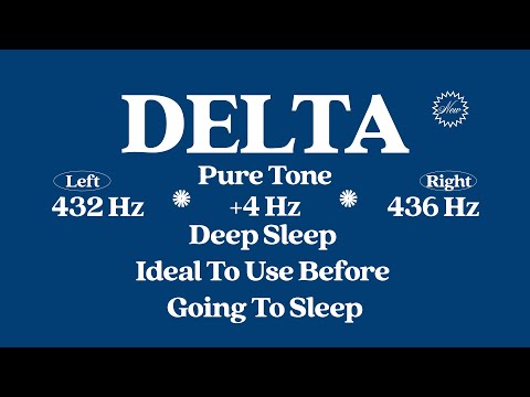 Delta Pure Tone | 432 Hz & 436 Hz with +4 Hz | Deep Healing and Relaxation
