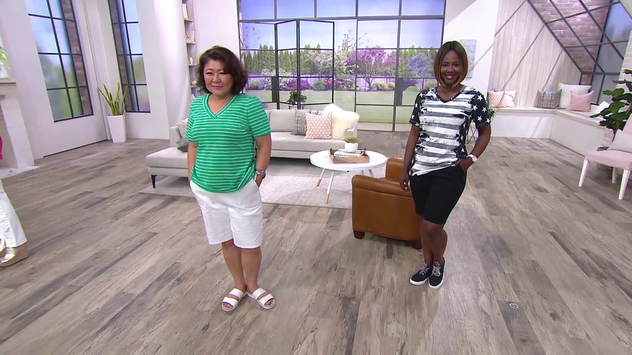 Denim & Co. Twill Set of 2 Pull-On Shorts on QVC