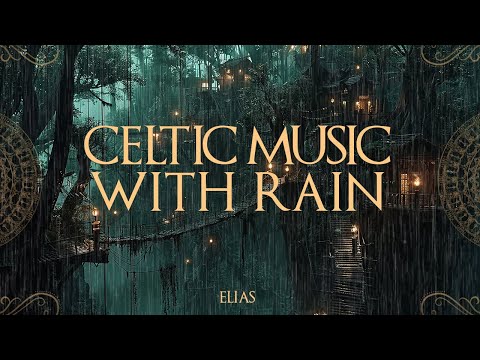 Rain in a deep forest goblin city, fantasy,slum | Celtic Music for Sleep, Relax with Rain 💦