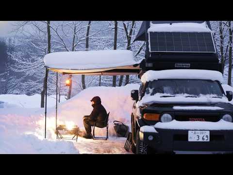 Quiet SOLO Camping in SNOW in Japan [ Wholesome Relaxing camp in a Snowy Forest, ASMR ]