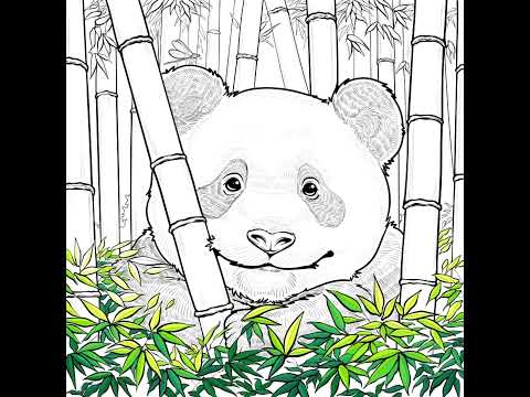 #panda 🐼#bamboo🎍🎋#art #coloring #zencolor 🎨