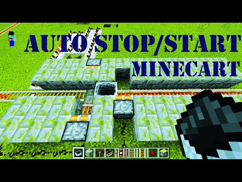 Minecart auto start stop in Minecraft # train station #subway station circuit full explanation