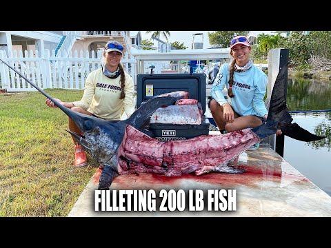 FILLETING 200LBS OF SWORDFISH MEAT ⚔️ Gale Force Twins