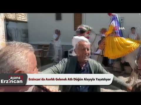 Erzincan'da Asırlık Gelenek Atlı Düğün Alayıyla Yaşatılıyor