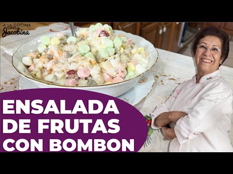 ENSALADA NAVIDEÑA DE FRUTAS CON BOMBONES | COMO HACER ENSALADA NAVIDEÑA | ENSALADA DE FRUTAS FÁCIL