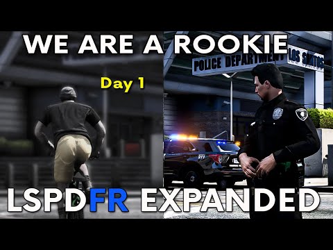 First Day as a Rookie! Realistic Career Mode - LSPDFR Expanded Mod is Awesome!