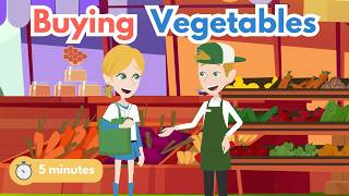 5-Minute English Conversation Practice: Buying Vegetables (Grocery Shopping)