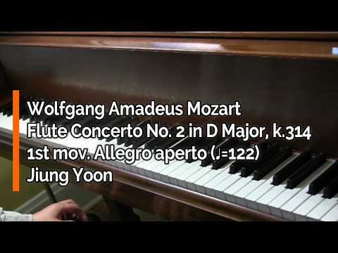 Piano Part - Mozart,  Flute Concerto No. 2 in D Major, k.314 - 1st mov. (♩=122)