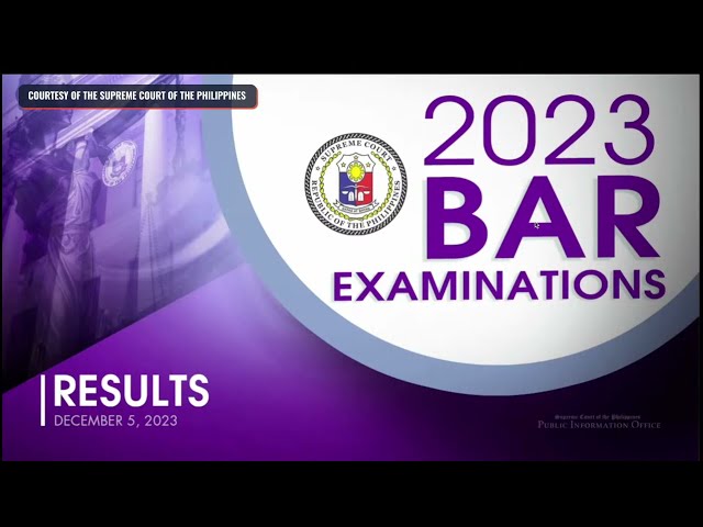 LIVESTREAM: Announcement of 2023 Bar exams results
