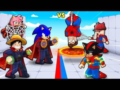 RIVALS DR STRANGE VS SPIDERMAN CHALLENGE IN ROBLOX !!