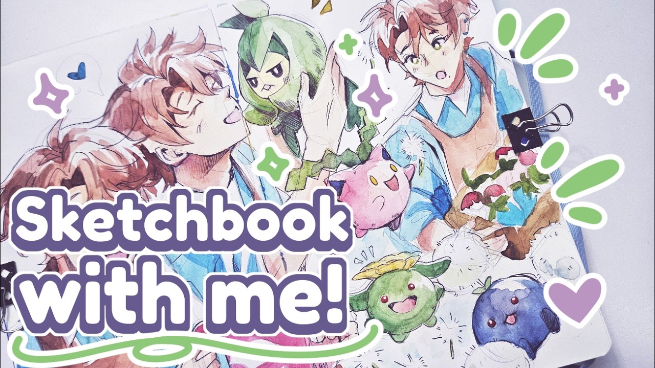 Sketchbook with Me! I loooove Pokemon aa🥹