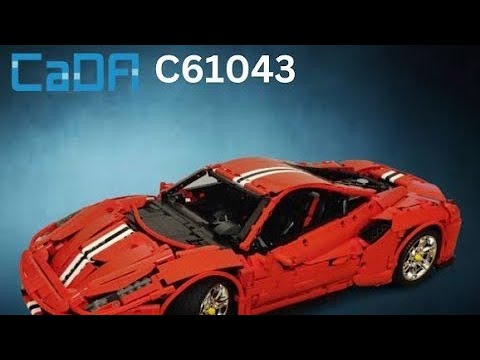 CaDa Ferrari 488 Master Series C61042W MOC Super Car Speed Build - Part 1 - Fun with brick