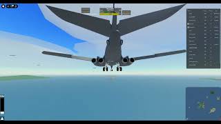 landing the B1 lancer on a carrier deck