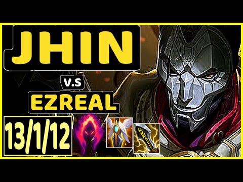 JHIN vs EZREAL - 13/1/12 KDA BOTTOM ADC GAMEPLAY - EUW Ranked DIAMOND