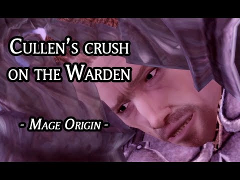 Dragon Age: Origins/Witch Hunt | Cullen's crush on the Warden [All Cutscenes - Female Mage Origin]