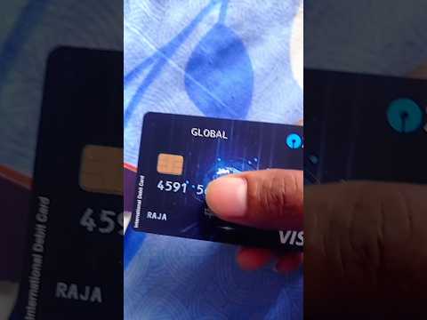 SBI ATM CARD GLOBAL VISA state bank of india