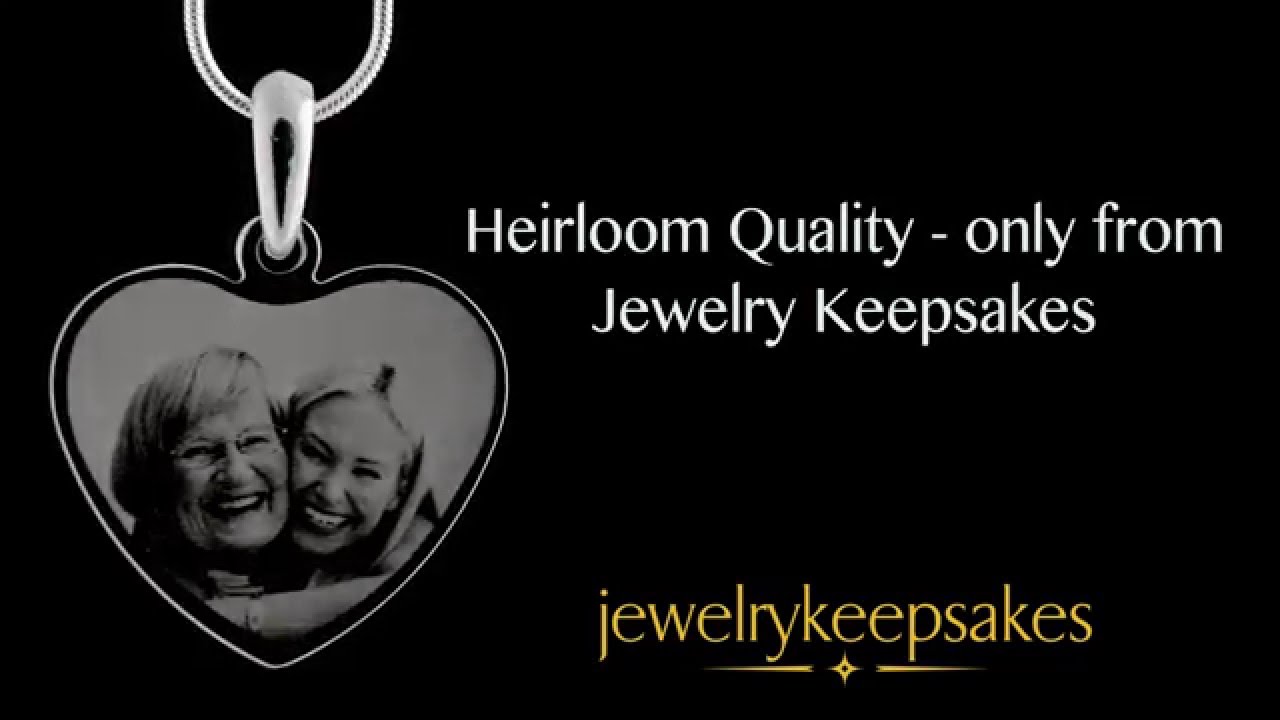 Photo Engraved Silver Heart Pendant