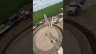 A circular raft foundation pour looks impressive on a time-lapse.  #buildingservicesengineering