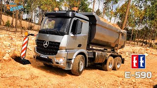 Mercedes Arocs E590 Dump Truck | Double E | RC Construction | Unboxing & First Drive | Cars Trucks 4
