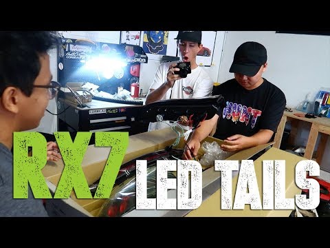 TJ Hunt's RX-7 gets Sequential LED Tail Lights!