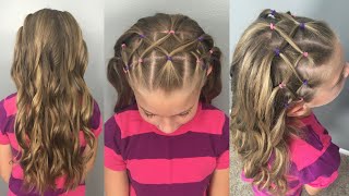 Woven Elastic Headband with Flat Iron Curls || Back to School Hairstyle